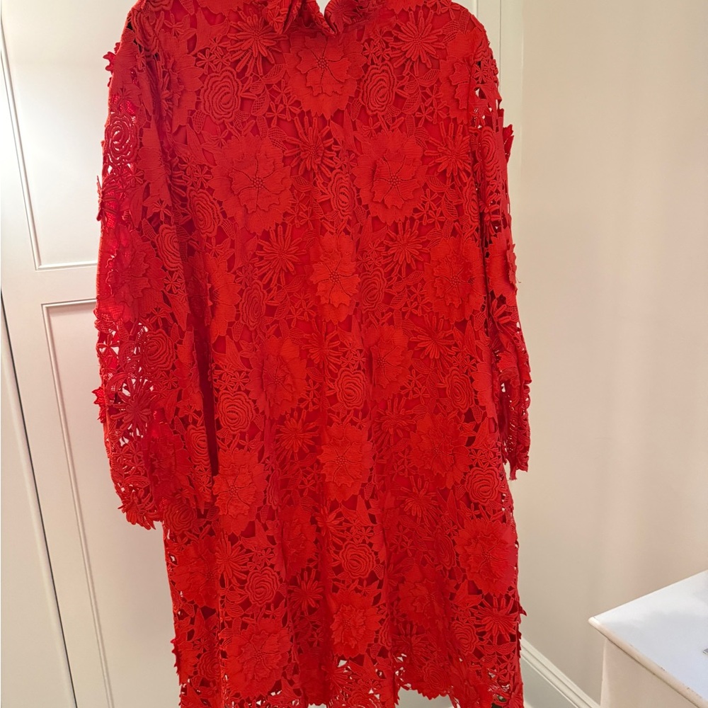 Tuckernuck Scarlet Floral Lace Long Sleeve Dress
